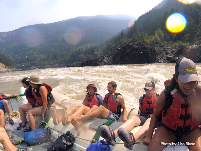 A wild ride rafting the rapids in the Fraser Canyon.