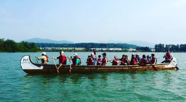 Sasha Makhneva travelled down the Fraser River in this canoe. – CONTRIBUTED